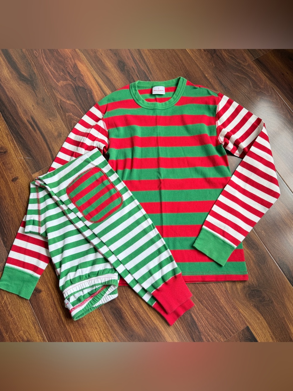 Hanna Andersson Organic Cotton Striped Pajama Set Womens XS